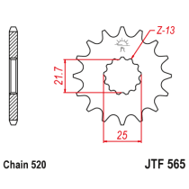 Kit chaine EK CHAIN renforcée alu YAMAHA WR 250 2016 - 2020 - YZ 250 1999 - 2021 2