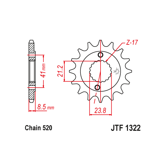 Kit chaine EK CHAIN racing alu HONDA XR 400 R 1996 - 2004