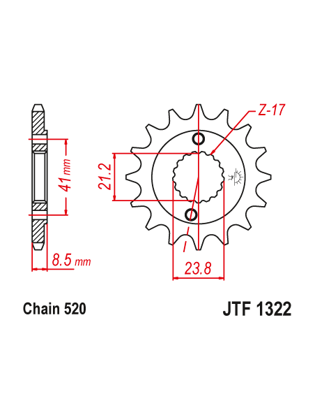 Kit chaine EK CHAIN racing alu HONDA XR 400 R 1996 - 2004