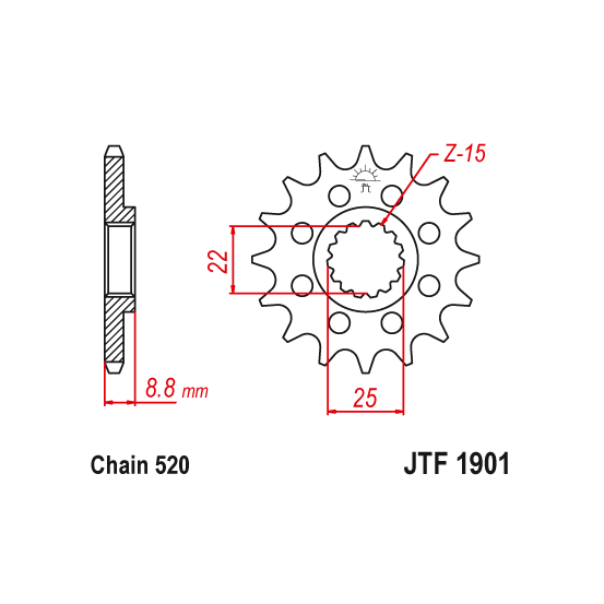 Kit chaine EK CHAIN racing alu HUSABERG FE 350 2013 - 2014