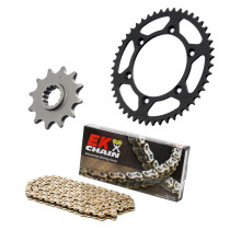 Kit chaine EK CHAIN racing alu YAMAHA YZ 125 1993