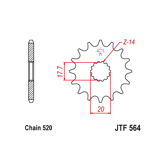 Kit chaine EK CHAIN racing alu YAMAHA YZ 125 1993