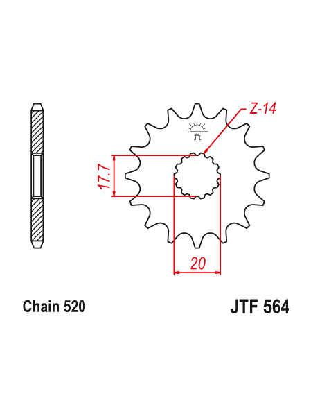 Kit chaine EK CHAIN racing alu YAMAHA YZ 125 1993