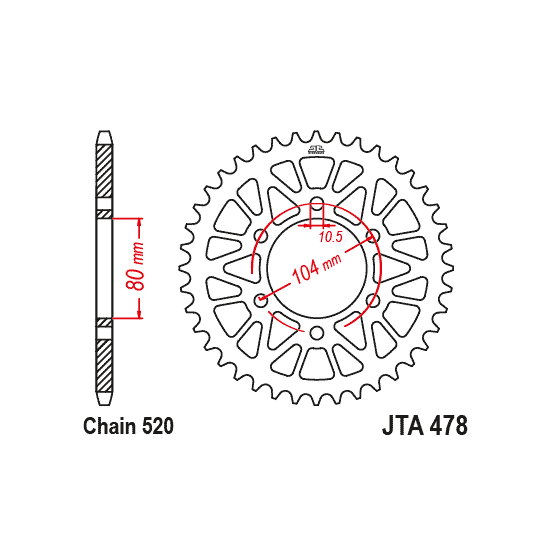 Kit chaine EK CHAIN super-renforcée alu KAWASAKI NINJA ZX-6 R ABS 2019 - 2021 - NINJA ZX-6R 2024 - 2025