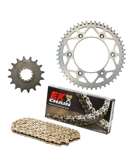 Kit chaine EK CHAIN racing alu YAMAHA YZ 250 2006 - 2022