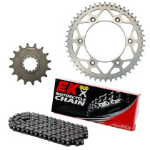 Kit chaine EK CHAIN standard alu BETA RR 50 ENDURO 2018 - 2020 - RR 50 MOTARD 2018 - 2024