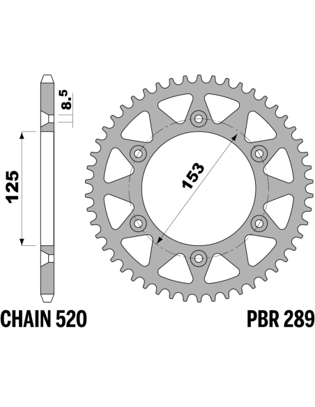 Kit chaine EK CHAIN renforcée alu HM CRE 450 2003 - 2014
