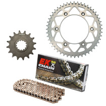 Kit chaine EK CHAIN renforcée alu HUSABERG FE 250 2013 - 2014