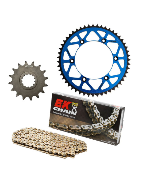 Kit chaine EK CHAIN racing alu SHERCO 125 SC 2019 - 2020 - 125 SE-R 2022