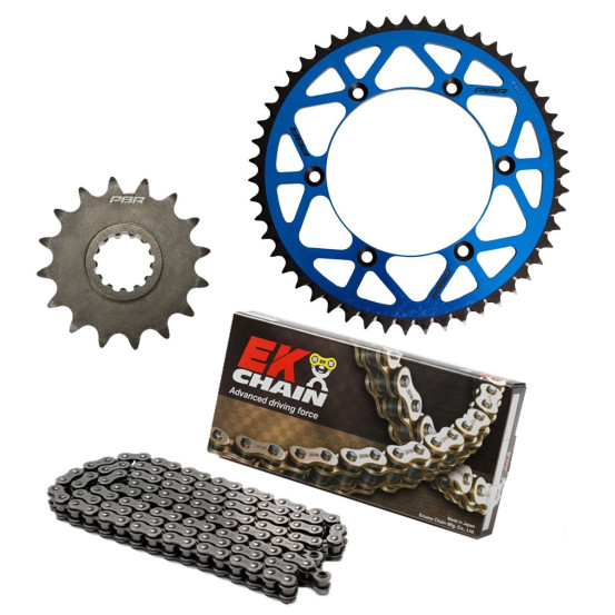 Kit chaine EK CHAIN renforcée alu SHERCO 125 SC 2019 - 2020 - 125 SE-R 2022