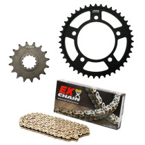 Kit chaine EK CHAIN racing acier HUSABERG FE - FX | HUSQVARNA FE | KTM EXC-F - EXC - EXC RACING