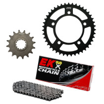Kit chaine EK CHAIN racing acier HONDA CRF 150 R 2007 - 2022