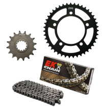 Kit chaine EK CHAIN renforcée acier HONDA CRF 300 L 2021 - 2024