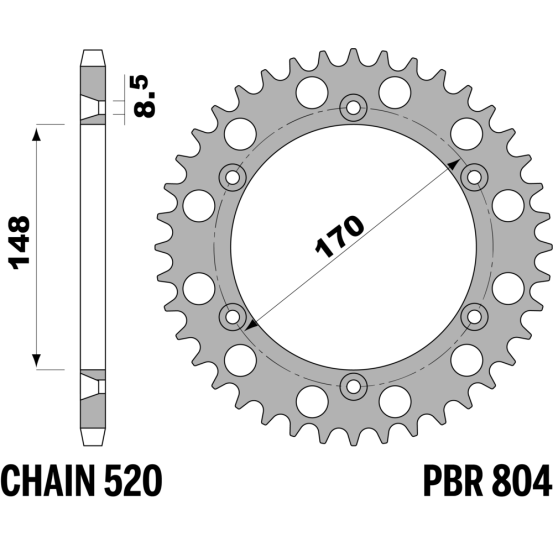 Kit chaine EK CHAIN renforcée acier SUZUKI DR 600 1985 - 1989