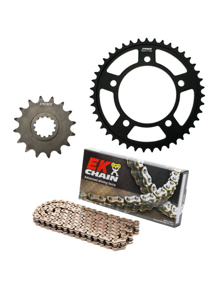 Kit chaine EK CHAIN renforcée acier HUSQVARNA WR 125 1980 - 2013