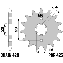 Kit chaine EK CHAIN super-renforcée acier SUZUKI GP 125 1978 - 1983 2