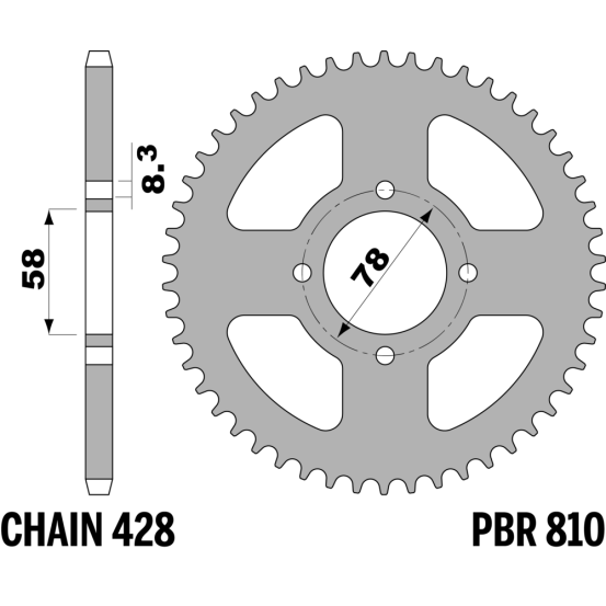 Kit chaine EK CHAIN super-renforcée acier SUZUKI TU 125 1999