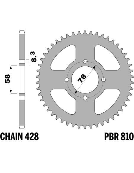 Kit chaine EK CHAIN super-renforcée acier SUZUKI TU 125 1999