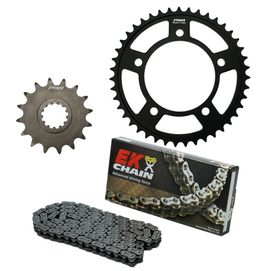 Kit chaine EK CHAIN super-renforcée acier BMW M 1000 RR 2021 - 2024 - S 1000 RR 2021 - 2024