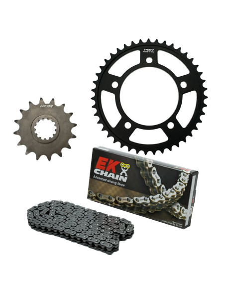 Kit chaine EK CHAIN super-renforcée acier BMW M 1000 RR 2021 - 2024 - S 1000 RR 2021 - 2024