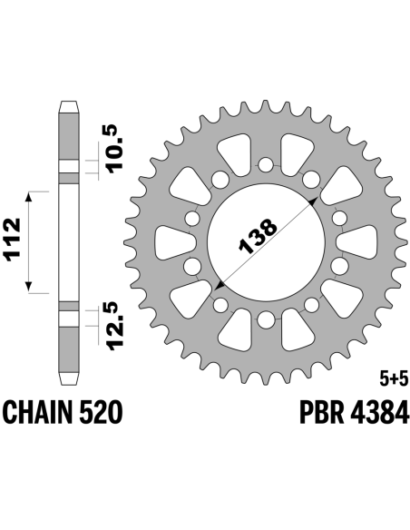 Kit chaine EK CHAIN super-renforcée acier HONDA CB 500 F 2013 - 2021 - CB 500 X 2013 - 2019 - CBR 500 R 2013 - 2019