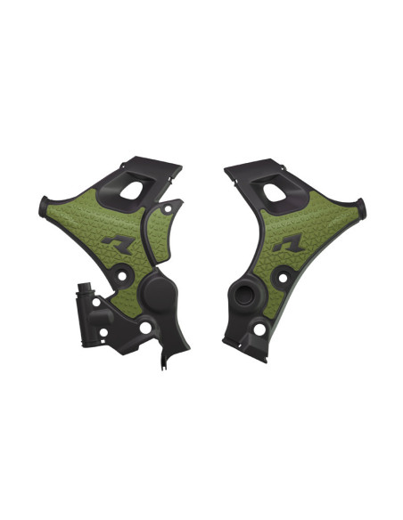Protection de cadre RTECH - Vert Kaki Noir - Honda 750 XL Transalp 2023-2025