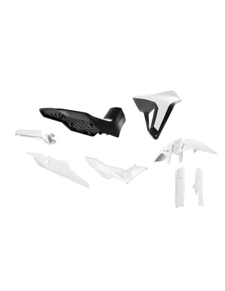 Kit plastiques RTECH Revolution - Blanc Noir - Honda 750 XL Transalp 2023-2025