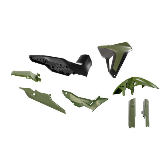 Kit plastiques RTECH Revolution - Vert Kaki Noir - Honda 750 XL Transalp 2023-2025