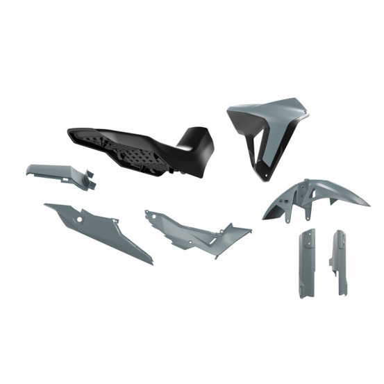 Kit plastiques RTECH Revolution - Gris Noir - Honda 750 XL Transalp 2023-2025