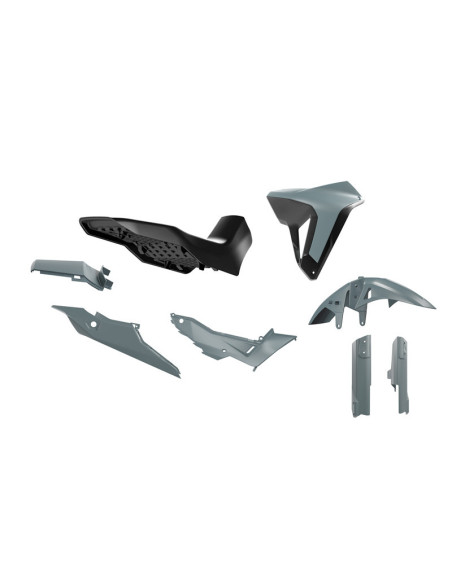 Kit plastiques RTECH Revolution - Gris Noir - Honda 750 XL Transalp 2023-2025
