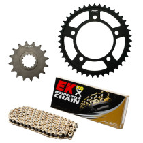 Kit chaine EK CHAIN racing acier YAMAHA R125 2024 - 2025 - YZF-R125 2019 - 2023