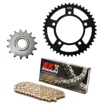 Kit chaine EK CHAIN racing acier SHERCO 250 SE F-R 2014 - 2015 - SEF-R 2016 - 2020 - 300 SE F-R 2014 - 2015 - SEF-R 2016 - 2020