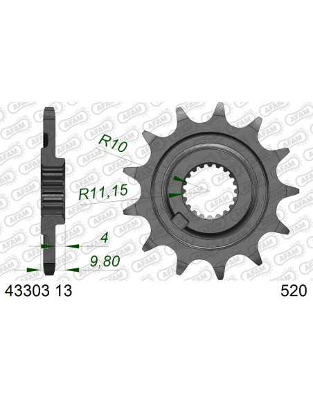 Kit chaine EK CHAIN racing acier SHERCO 250 SE F-R 2014 - 2015 - SEF-R 2016 - 2020 - 300 SE F-R 2014 - 2015 - SEF-R 2016 - 2020