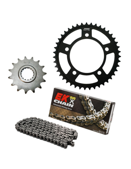 Kit chaine EK CHAIN renforcée acier SHERCO 250 SE F-R 14 - 15 - 250 SEF-R 16 - 20 - 300 SE F-R 14 - 2015 - 300 SEF-R 16 - 20