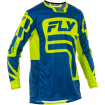 Maillot cross Fly Racing 2026 Lite - Le Current- Blanc Vert Bleu