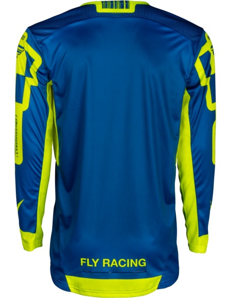 Maillot cross Fly Racing 2026 Lite - Le Current- Blanc Vert Bleu