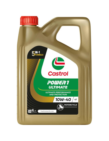 Huile moteur CASTROL 4T Power 1 Ultimate 10W40 4 Litres