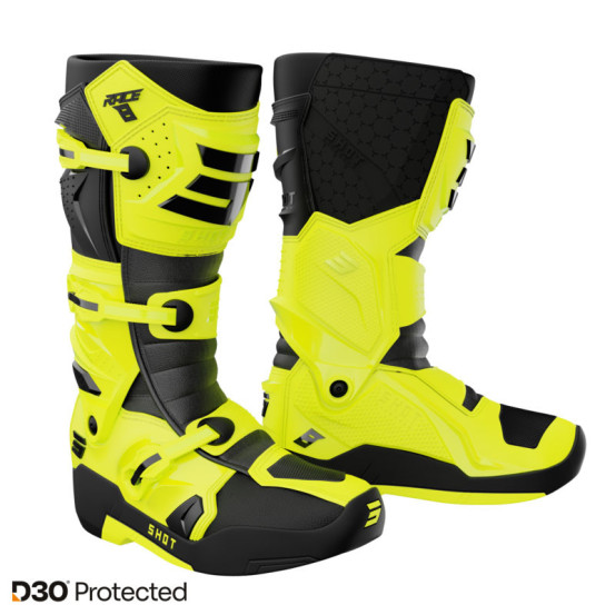 Bottes cross Shot Race 8 - Jaune fluo