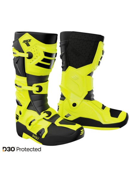 Bottes cross Shot Race 8 - Jaune fluo