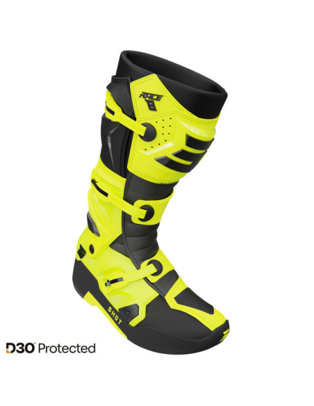 Bottes cross Shot Race 8 - Jaune fluo
