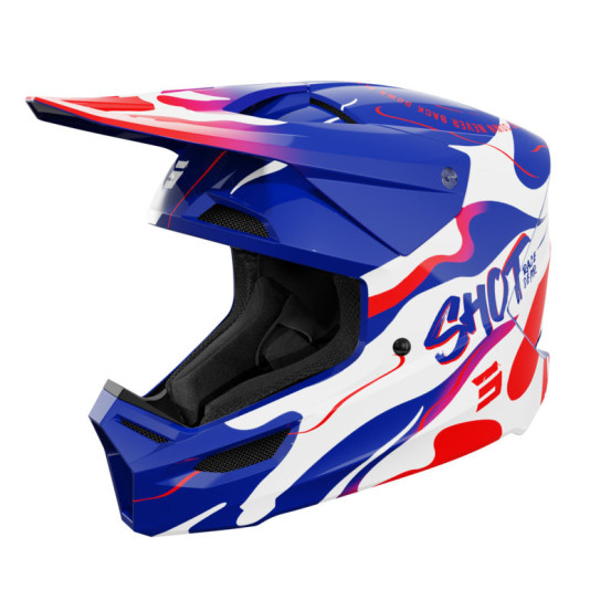 Casque cross enfant Shot 2026 Furious Beast - Bleu