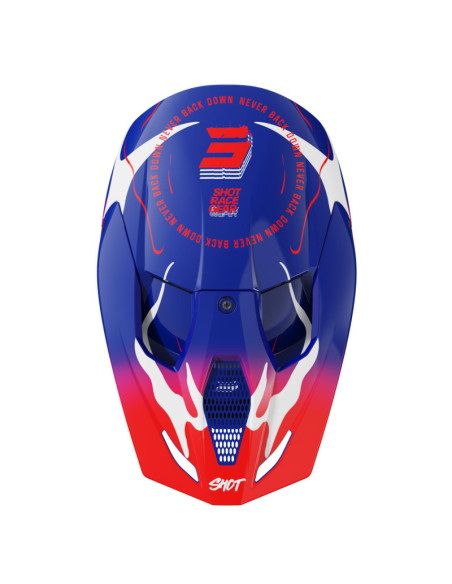 Casque cross enfant Shot 2026 Furious Beast - Bleu