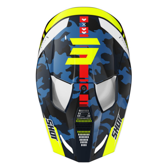 Casque cross enfant Shot 2026 Furious Flash - Jaune fluo