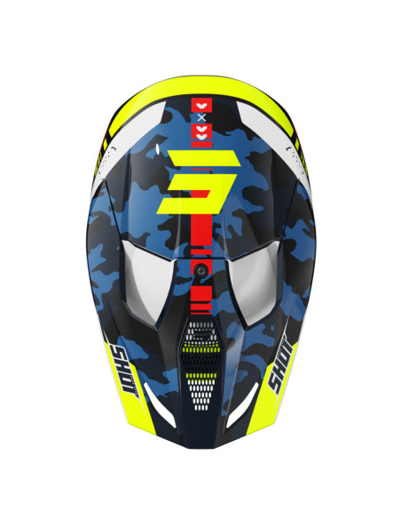 Casque cross enfant Shot 2026 Furious Flash - Jaune fluo