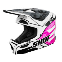 Casque cross enfant Shot 2026 Furious Flash - Rose