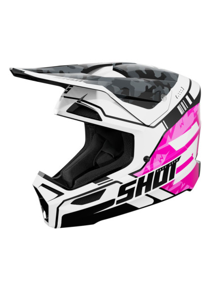 Casque cross enfant Shot 2026 Furious Flash - Rose