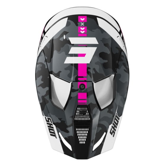 Casque cross enfant Shot 2026 Furious Flash - Rose