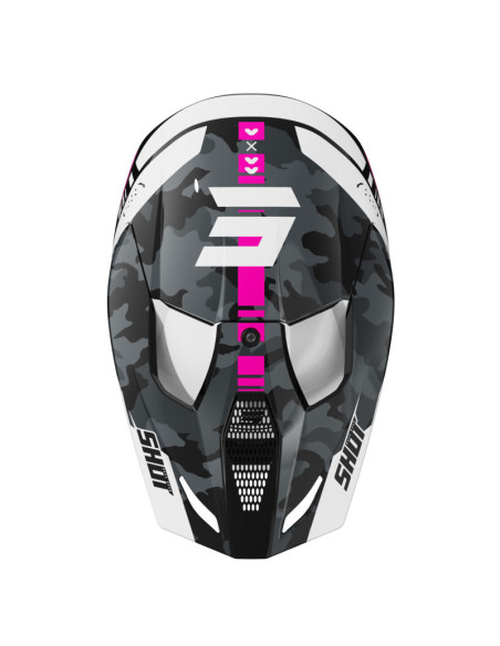 Casque cross enfant Shot 2026 Furious Flash - Rose