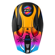 Casque cross enfant Shot 2026 Furious Miami - Orange 2