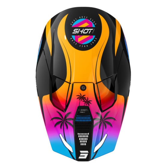 Casque cross enfant Shot 2026 Furious Miami - Orange